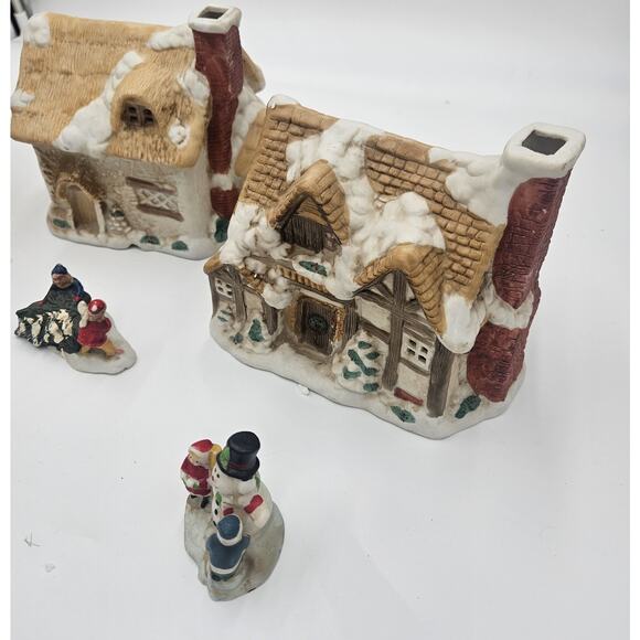 Vintage Ceramic Lighted Village House Of Lloyd Christmas Around The World 54-764 - Picture 8 of 16